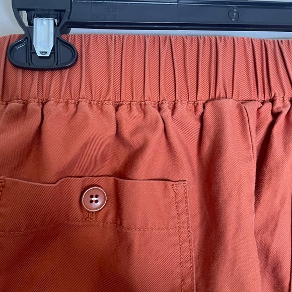 Talbots Size 16W Pull On Drawstring Pants Cuff Hem Orange 4390 - Picture 9 of 12
